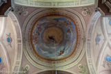 Église paroissiale Saint Étienne. <br> La calotte décorée par une représentation de l'Assomption que Luc Thévenon a attribuée à Emmanuel Costa (1833-1921). Dans les trompes, les quatre évangélistes.