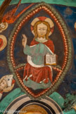 Auron. Chapelle Saint Erige dite d'Ariez <br> Christ en Majesté dans une mandorle, tenant le livre et bénissant.