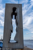 <center>Les Goudes. </center>Crack concrete de Boris Chouvellon. La silhouette du David a été redessinée dans un bloc de béton armé. C'est une statue qui a été créée dans le cadre des “Rendez-vous aux Davids ” pour Marseille Capitale de la Culture 2013.