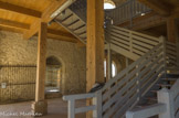<center>Hôpital Caroline.</center>Pavillon des malades. Dans cette tour centrale un escalier à vis attirait l'air vicié vers le haut.
