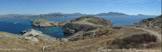 <center>Hôpital Caroline.</center>Vue de la pointe de Banc. A gauche, calanque de l'Eoube, à droite celle de st Estève.