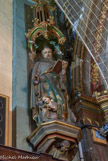 <center>L'église des Carmes.</center>Statue derrière l'autel. St Matthieu.