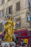 <center>La Procession du 15 août.</center>Rue Sainte Françoise et le bar des 13 Coins.