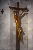 <center>Christ en croix, réalisé par le sculpteur Chauvel en 1956. </center>