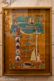 <center>Chapelle de saint Lazare.</center>Plaque Commémorative de Saint Thérèse de Lisieux qui est venue prier ici en 1897.