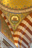 <center>Les pendentifs de la première coupole</center>L'événement biblique :  L'arche de Noé flottant sur l'eau du déluge. Texte : Arche gardant le germe de la seconde création : auteur, saint Jean Damascène (+ 749).