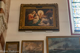 <center>Ex-voto de la chapelle de saint Pierre. </center>En bas, à droite, le cargo Turenne.1907. Au mat arrière le pavillon bleu portant les initiales MHP (Maurel et Hubert Prom de Bordeaux). Au mat avant, le code L5Q1 du navire.