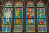 <center>Eglise des Réformés ou de saint-Vincent-de-Paul. </center>Vitraux de la nef, à droite. Job, Juda, Joseph et Aseneth.