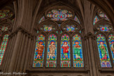 <center>Eglise des Réformés ou de saint-Vincent-de-Paul. </center>Vitraux de la nef, à gauche. Adam, Eve, Abel, Noé.