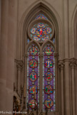 <center>Eglise des Réformés ou de saint-Vincent-de-Paul. </center>Les vitraux derrière le maître-autel. De bas en haut et de gauche à droite : La Cène ; Le Christ au mont des oliviers ; le baiser de Judas ; Le Christ ligoté ;  la flagellation ;  le Christ couronné ; le Christ devant Ponce Pilate ; la Crucifxion ;la Résurrection ; ?.
