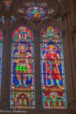 <center>Eglise des Réformés ou de saint-Vincent-de-Paul. </center>Vitraux du choeur à droite. Saint  Félicien, saint Longin.