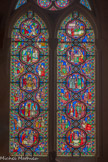 <center>Eglise des Réformés ou de saint-Vincent-de-Paul. </center>Huitième chapelle de droite. Vitrail avec saint Augustin et saint Ambroise de Milan.