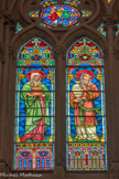 <center>Eglise des Réformés ou de saint-Vincent-de-Paul. </center>Vitraux de la nef, à gauche. Sarah, Rebecca.