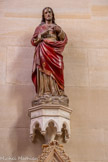 <center>Eglise des Réformés ou de saint-Vincent-de-Paul. </center>Première chapelle de gauche après le transept.  Chapelle de l'Amour et du Sacré-Coeur. Statue du Sacré-Coeur.