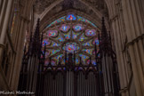 <center>Eglise des Réformés ou de saint-Vincent-de-Paul. </center>Transept gauche. Les rosaces sont placées au-dessus des trois portails de l'église, ici la rose de la foi.