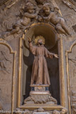 <center>Eglise Saint Théodore. </center>St François d’Assise, statue de 1820 en bois recouvert d’un tissu empesé.