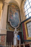 <center>Église Saint-Roch. </center> Chapelle Sainte-Clotilde
Toile «La Glorification de sainte Clotilde» d'Achille Devéria (vers 1850)