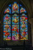 <center>Église Saint-Leu-Saint-Gilles.</center>  Vitrail des Rois. Arbre de Jdessé. Au-dessus de Jessé, le roi David avec sa lyre. Les Vitraux sont de Henri Chabin, autour 1880.