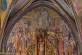 <center>Église Saint-Germain-l'Auxerrois.</center> Fresque du Couronnement de la Vierge par Eugène Amaury-Duval, élève d'Ingres, et Jean-Baptiste Lassus.