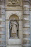 <center>Saint-Etienne-du-Mont </center>Le premier niveau de la façade. Saint-Etienne par Joseph-Marius Ramus (1805-1888).