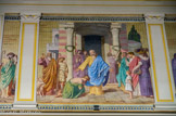 <center>Saint-Germain-en-Laye. </center> L'église Saint-Germain. Dans la nef, 6 fresques inspirées du Nouveau Testament, illustrent, du côté de la chaire, la Parole, la Miséricorde et la Charité, et à droite, la Rédemption, l'Humilité et la Pitié.