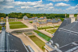 <center>Les Jardins vus du toit. </center> Vue du Nord-Est.