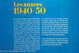 <center>Le Grand Bain</center>D’un seul tenant depuis le début du 20e siècle, le maillot se scinde enfin en deux dans les années 30 sous l’impulsion du couturier Jacques Heim, le même qui en 1946 lancera Atome, « le plus petit maillot du monde » : un soutien-gorge et une culotte large qui découvre le ventre sans pour autant dévoiler le nombril. Ce sera chose faite peu de temps après. Avec son Bikini, l’ingénieur Louis Réard atomise les gardiens de la pudeur ! Réduit à de simples triangles retenus par des ficelles, le sulfureux maillot, bien que frappé d’interdit sur certaines plages européennes, fait rapidement des adeptes. Consacré par Brigitte Bardot en 1953, il reste la pièce iconique de la garde-robe estivale.
Au lendemain de la seconde guerre mondiale, le New Look de Christian Dior redéfinit la silhouette féminine et dicte de nouvelles normes esthétiques appliquées au maillot de bain : gaines intégrées, pinces de poitrine, smocks, jupettes, culottes hautes associées à des soutien-gorge bandeaux marquent la finesse de la taille et soulignent les formes épanouies.
Plutôt classique pour la pratique sportive, le maillot une pièce à nouveau en vogue se fait plus fantaisiste et élégant lorsqu'il est réservé aux bains de soleil.