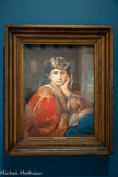 <center>Portrait d’Aïcha, femme d’Abd el-Kader.</center>Constant Joseph Brochart.
(1816-1899)
Pastel sur papier
Roubaix, La piscine – musée d’art et d’industrie André-Diligent
Contrairement à ce que son titre indique, ce tableau ne peut représenter une épouse d’Abd el-Kader. Outre le fait qu’une musulmane de haut rang n’aurait jamais posé pour l’artiste, la seule épouse de l’émir dénommée Aïcha aurait été une femme âgée à l’époque. Il semble que le peintre ait choisi cette dénomination afin d’augmenter l’intérêt suscité par son œuvre... qui enchanta effectivement