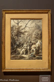 <center>Personnages au repos dans les bois</center>Jean-Antoine Constantin, dit Constantin d'Aix
Marseille, 1756 - Aix-en-Provence, 1844

Plume et encre noire, lavis gris et rehauts d’aquarelle sur papier.