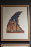 <center></center>Étude pour le décor en mosaïque de Sainte-Marie-Majeure (La Major) à Marseille à BETHLEEM
Écoinçon gauche de la rosace du porche.
Seconde moitié du XIXe siècle. Aquarelle sur papier. Marseille. Musée des Beaux-Arts.