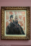 <center>Portrait de l’artiste au fond rose</center>Vers 1875
Huile sur toile.
France, Paris, musée d’Orsay don de M. Philippe Meyer, 2000