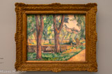 <center>Bassin et lavoir du Jas de Bouffan</center>Vers 1885-1886 Huile sur toile 
États-Unis, New York, The Metropolitan Museum of Art, legs Stephen C. Clark, 1960.