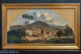 <center>Rome, la Porte Saint-Laurent</center>Huile sur papier marouflé sur toile Legs Granet 1849