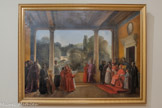 <center></center>François-Marius Granet (Aix-en-Provence, 1775 -1849)
Réception de deux cardinaux par une maîtrise à la villa du Belvédère de Frascati Huile sur toile. Legs Granet 1849