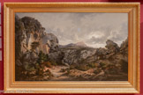 <center></center>Justinien Gaut. 
(Aix-en-Provence, 1817 — 1880). La montagne Sainte Victoire vue de la combe de Bimont. Don de Monsieur Lucien Blanc 1930