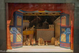 <center>Maquette de décor pour « Petrouchka » </center>d’après Alphonse Visconti et Alexandre Benois
Vers 1911
Gouache sur papier découpé et bois
Dépôt permanent de la Société des Bains de Mer au NMNM