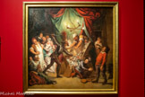 <center>Don Quichotte s’en prend aux marionnettes de maître Pierre</center>Charles-Antoine Coypel
Carton de tapisserie de la tenture de L’Histoire de Don Quichotte Paris, France, 1716 Huile sur toile
Musée national du château de Compiègne, dépôt du musée du Louvre