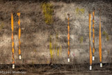 <center>Habiter le temps : natures mortes, stases et naufrages</center>Naufrages - Des Mouches devant les Yeux #3, 2025
Acrylique, gouache et Posca sur polyester 152 x 375 cm.