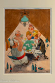 <center></center>Octobre 1948 (7042 - Tome 5) Illustration de Marius Encre de Chine aquarellée 36 x 26 cm Collection particulière