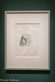 <center></center>Copie d'après un kovabat, crâne surmodelé d'ancêtre de l'île de Nouvelle-Irlande
1956-1957 Encre sur papier. Fondation Giacometti