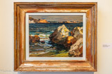 <center>Laurent Mattio</center>Rochers à Bandol. Huile sur panneau 38 x 46 Collection particulière.