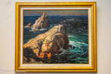 <center>Laurent Mattio</center>Rochers des Mèdes, Porquerolles Huile sur panneau 46 x 55 cm Collection particulière.