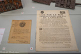 <center>La Peste à Marseille en 1720.</center>7 Patente de santé.
1792. Papier.
8 Acte royal sur l’interdiction de toucher les haillons contaminés par la Peste
1721. Papier.