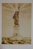 <center>Projet de phare pour Suez. </center> Auguste Bartholdi. 1869.
Aquarelle et crayon sur papier.
 Reproduction Christian Kempf.