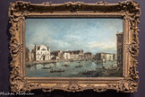 <center>Francesco Guardi </center>Venise, 1712 - 1793
Vue du Grand Canal avec les églises Santa Lucia et Santa Maria di Nazareth, vers 1780
Huile sur toile
