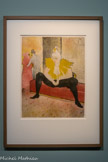 <center>Exposition Toulouse-Lautrec.</center> « La Clownesse assise » : Lithographie au crayon, au pinceau et au crachis, en cinq couleurs