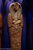 <center>Couvercle du cercueil interne de Pinedjem I </center>(Propriété initiale de Thoutmôsis I)
Sycomore, pigments, or. Nouvel Empire, 18e et 21e dynasties. Musée égyptien.