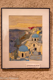<center>Cordes-sur-ciel. Le musée des Arts du sucre et du chocolat</center>Santorin. Gouache au sucre.