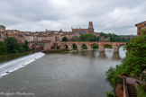<center>Albi</center>La Cathédrele et le palais de la Berbie, le pont Vieux.