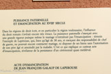 <center>Le musée Lapérouse.</center>PUISSANCE PATERNELLE ET EMANCIPATION AU XVIIIe SIECLE
Dans les régions de droit écrit, et en particulier la région toulousaine, l’influence du droit romain s’avérait encore très vivace. La puissance paternelle s’exerçait avec une grande rigueur puisque même le mariage n’entraînait pas l’émancipation : témoin l’exemple de Lapérouse, qui, bien qu’âgé de 38 ans, et exerçant des responsabilités de chef de guerre, ne pouvait encore contracter mariage, ni disposer de ses biens sans l’autorisation de son père âgé et amoindri par la maladie. C’est ce qui explique c